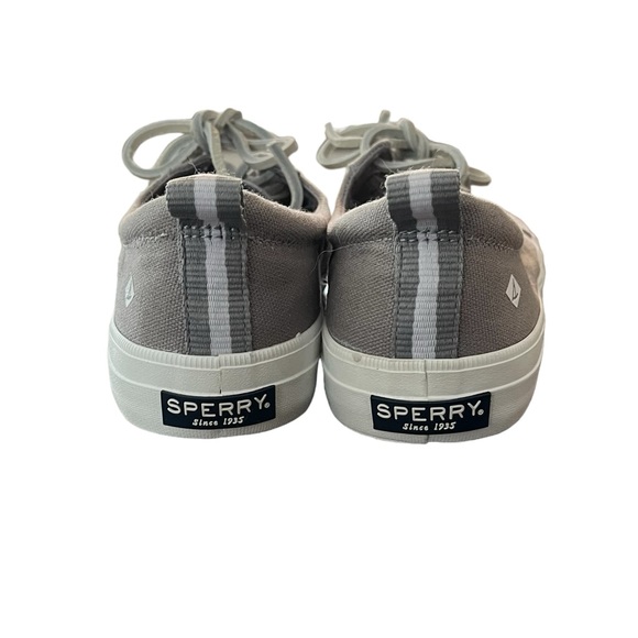 NWOB Sperry Top-Siders Crest Vibe sneakers memory foam canvas leather gray 8 - Picture 8 of 11
